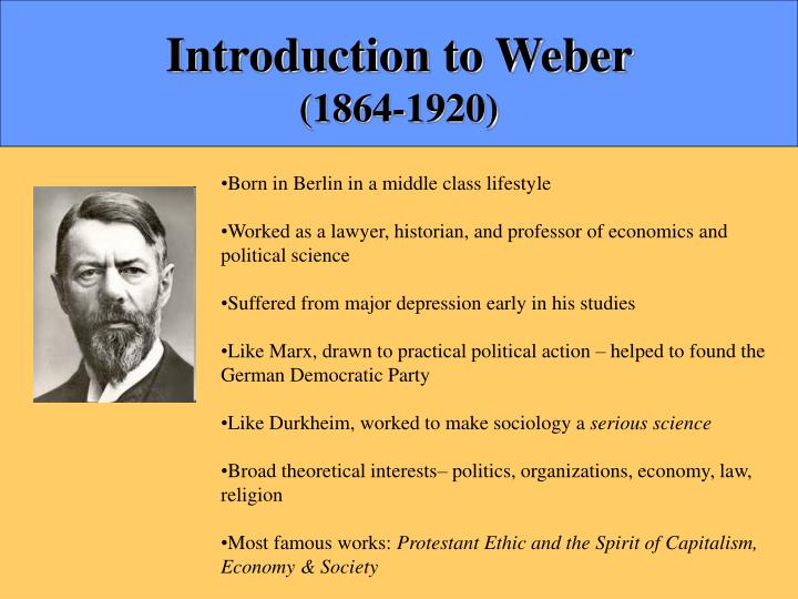 PPT - Max Weber I: Method of Social Science PowerPoint Presentation ...