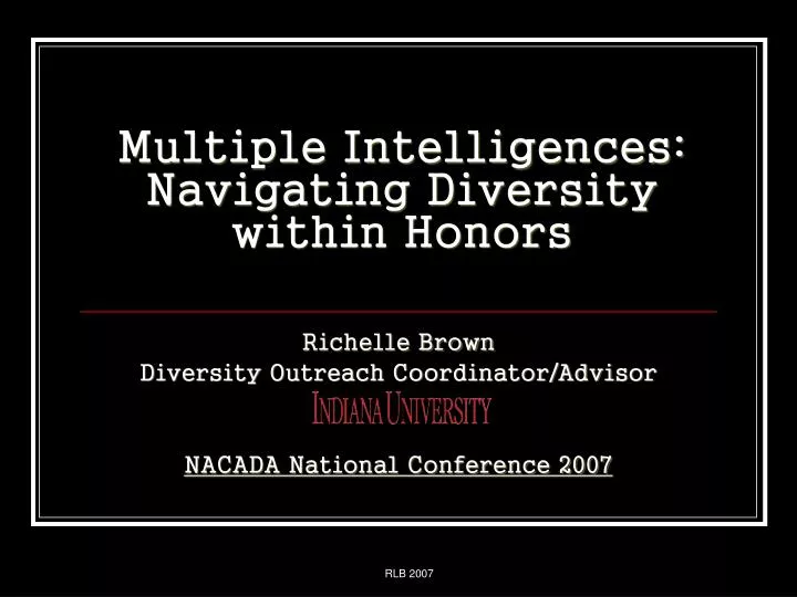 multiple intelligences navigating diversity within honors n.