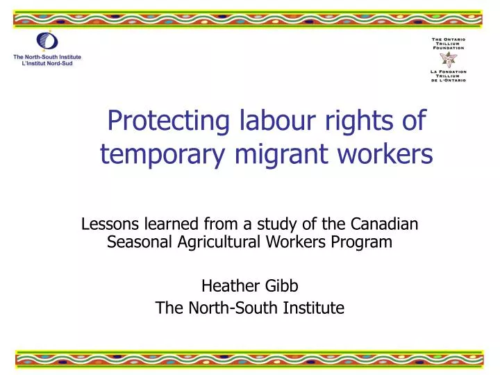 protecting labour rights of temporary migrant workers n.