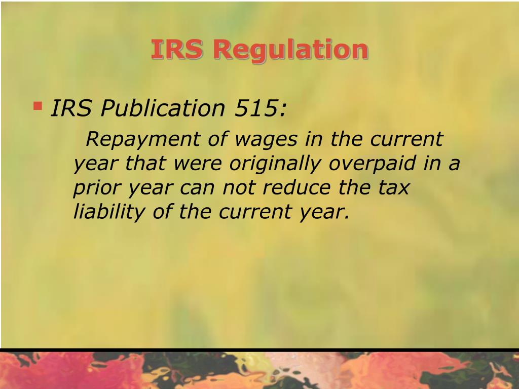 PPT Recovering Salary Overpayment Tax Compliance PowerPoint