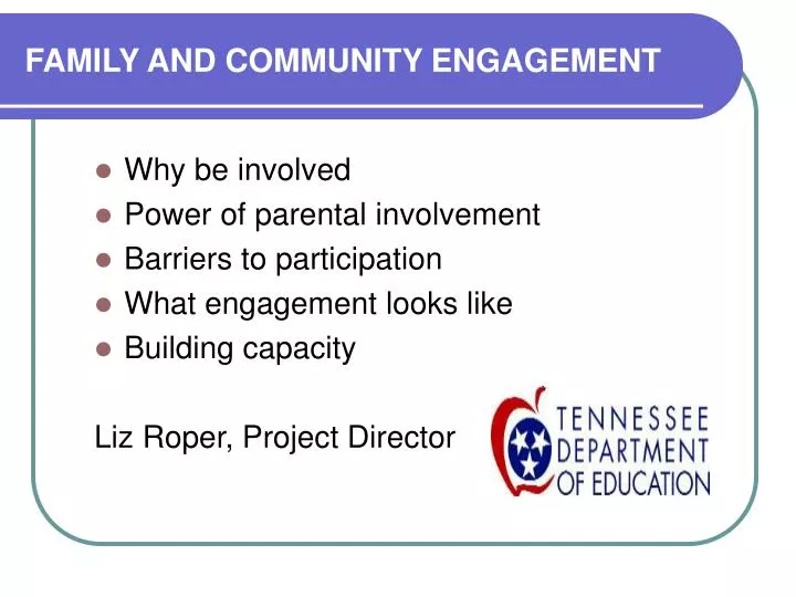 family and community engagement n.