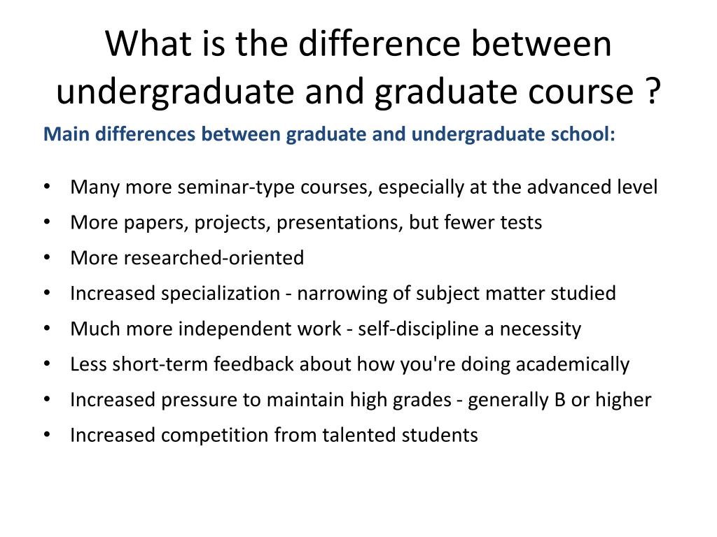 undergraduate course work definition