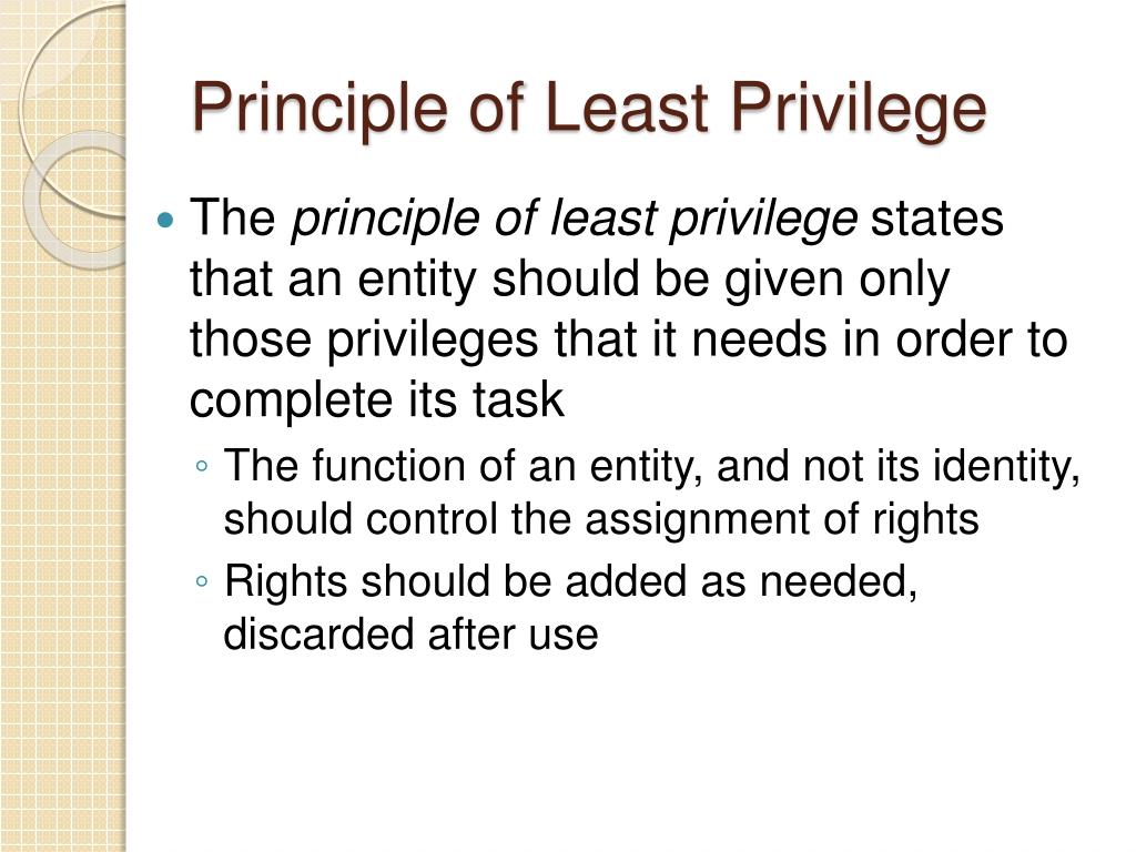least privilege least privilege