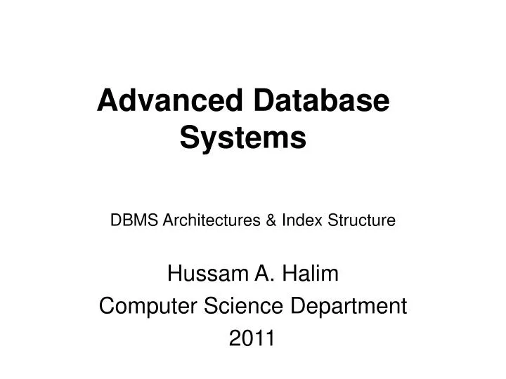 Database systems презентация