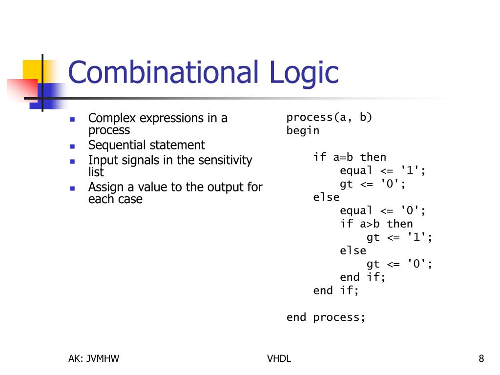 vhdl combinational assignment