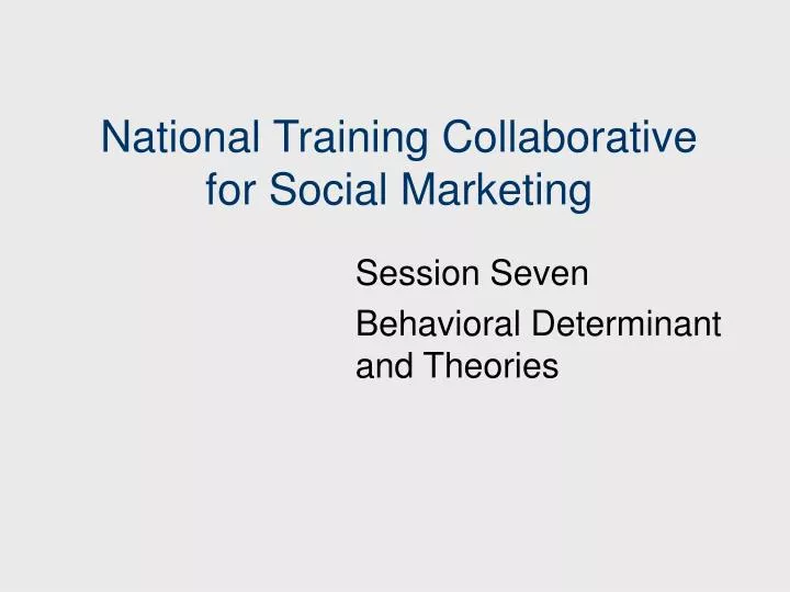 national training collaborative for social marketing n.