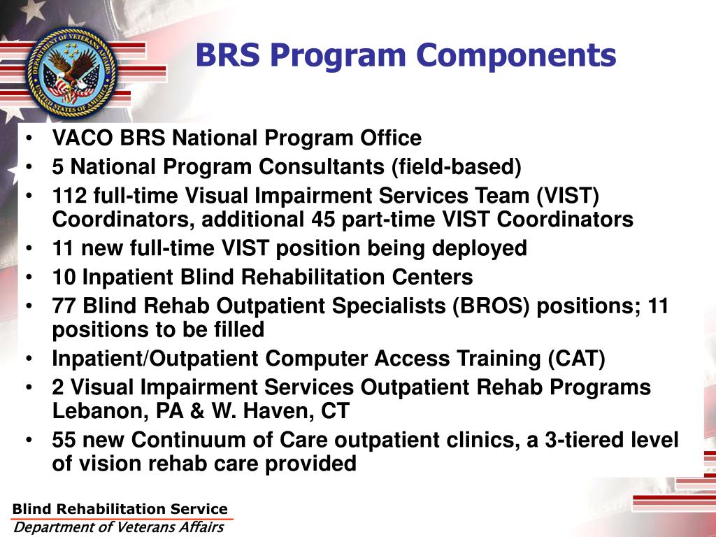 PPT Blind Rehabilitation Service STATE OF THE PROGRAM 8/18/09 PowerPoint Presentation ID