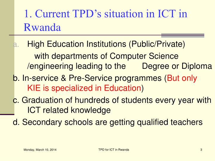 Ppt Overview Of Rwanda Teacher Professional Development In Ict