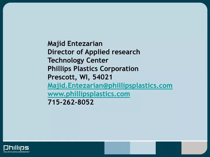 PPT Phillips Plastics Medical Market Capabilities PowerPoint