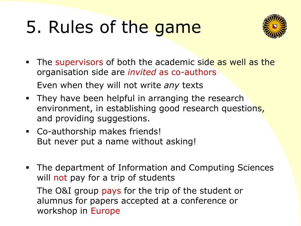 rules of the game thesis statement