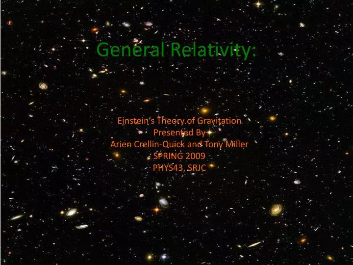 general relativity n.