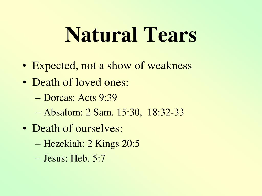 Tears natural