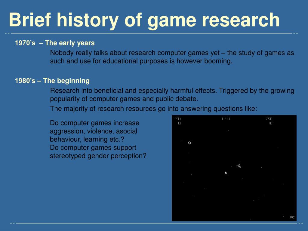 video game research articles