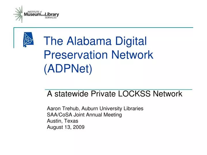 the alabama digital preservation network adpnet n.
