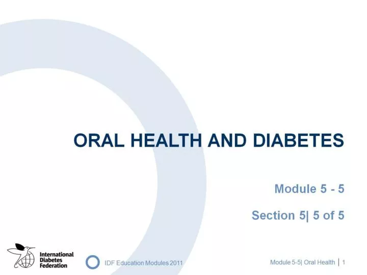 oral health and diabetes n.