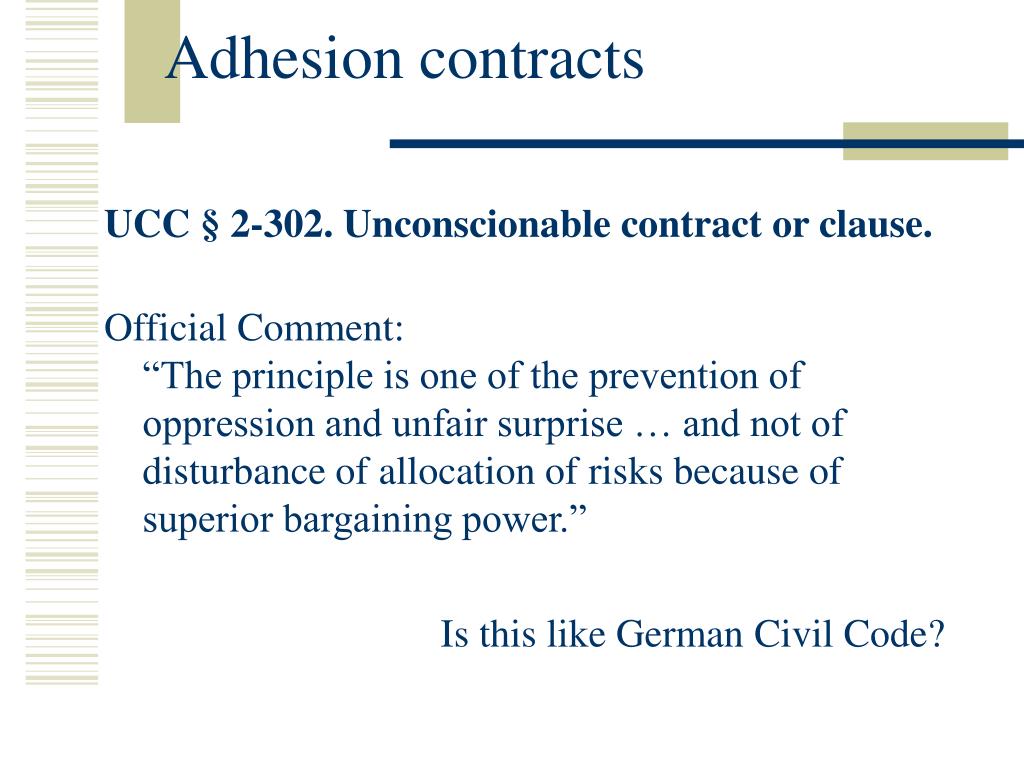 Ppt Adhesion Contracts Powerpoint Presentation Free Download