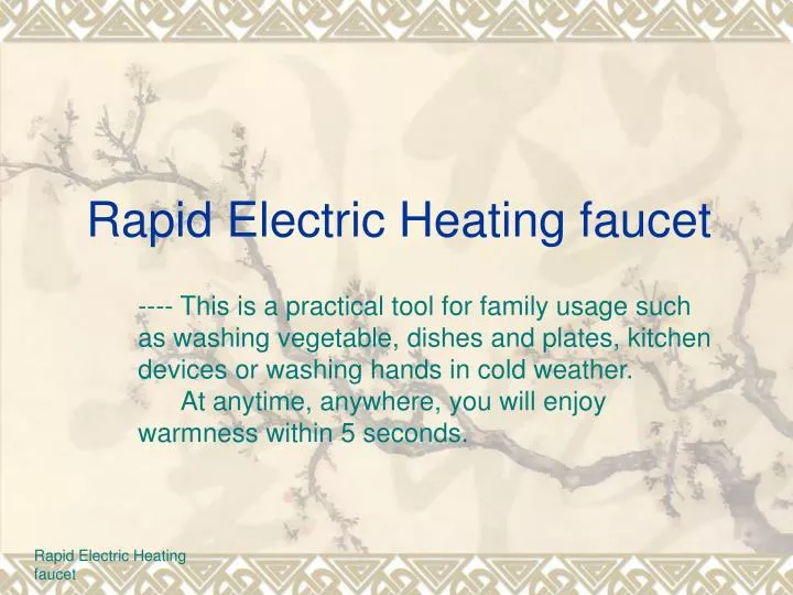 rapid electric heating faucet n.