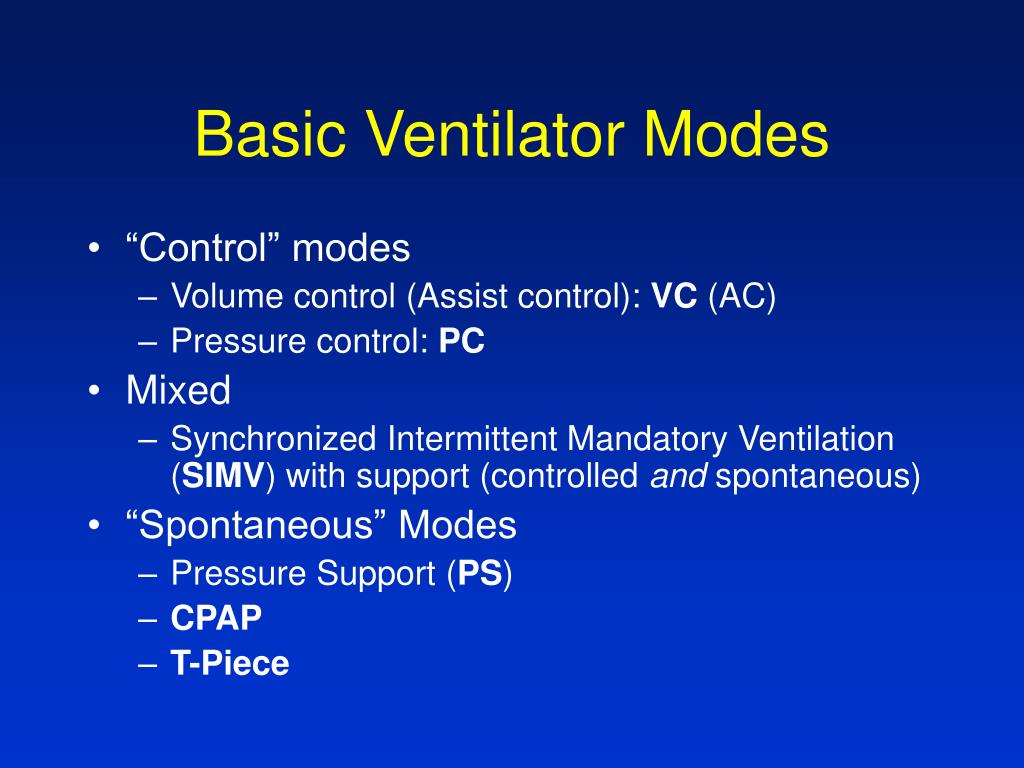 Ventilator Mode Cheat Sheet