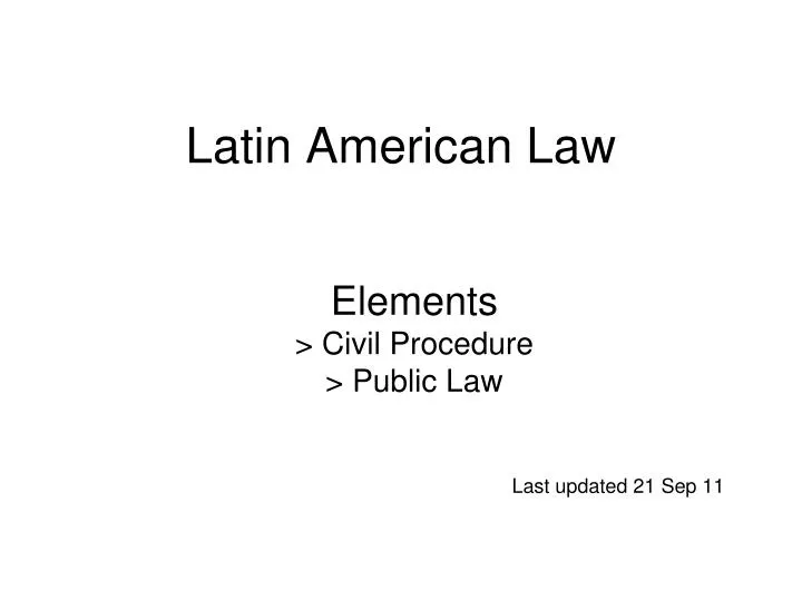 latin american law n.