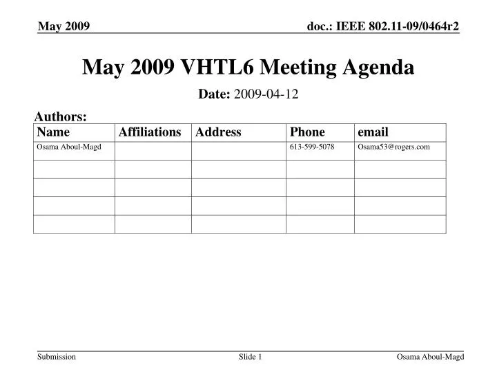 may 2009 vhtl6 meeting agenda n.