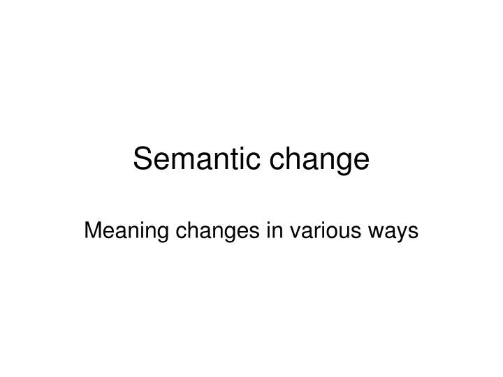 semantic change n.