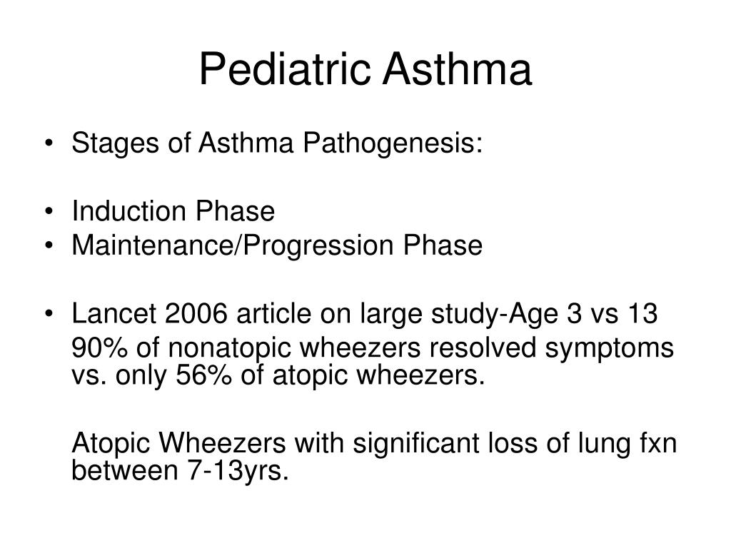 pediatric asthma case study test