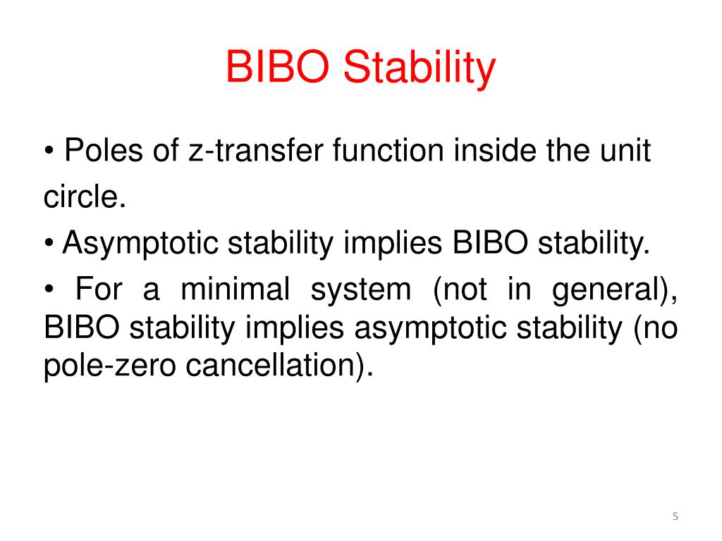 bibo stability condition bibo stability condition