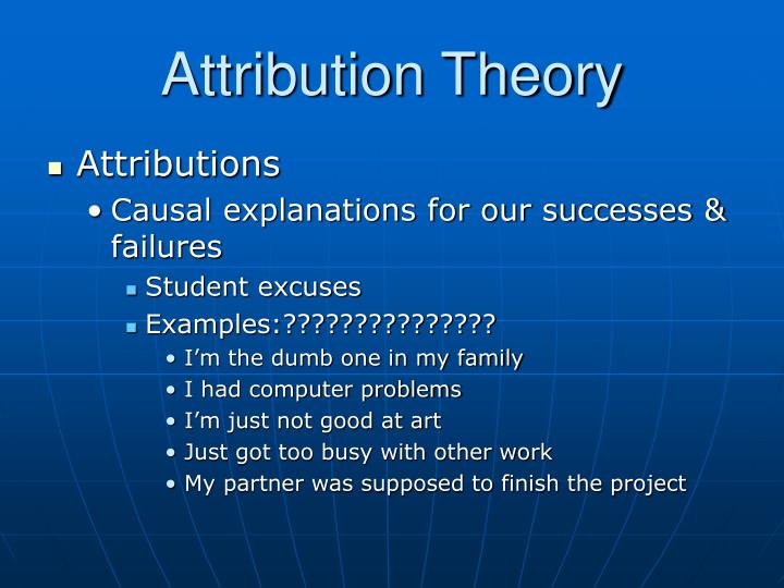 ppt attribution theory powerpoint