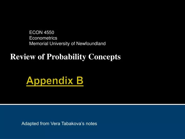 review of probability concepts n.