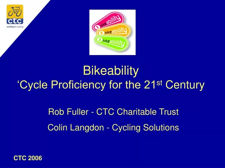 bikeability cycle proficiency for the 21 st century n.