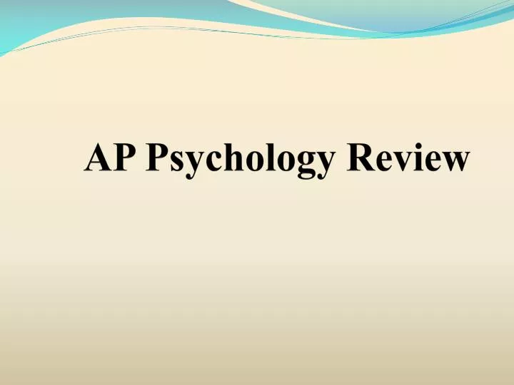 ap psychology review n.