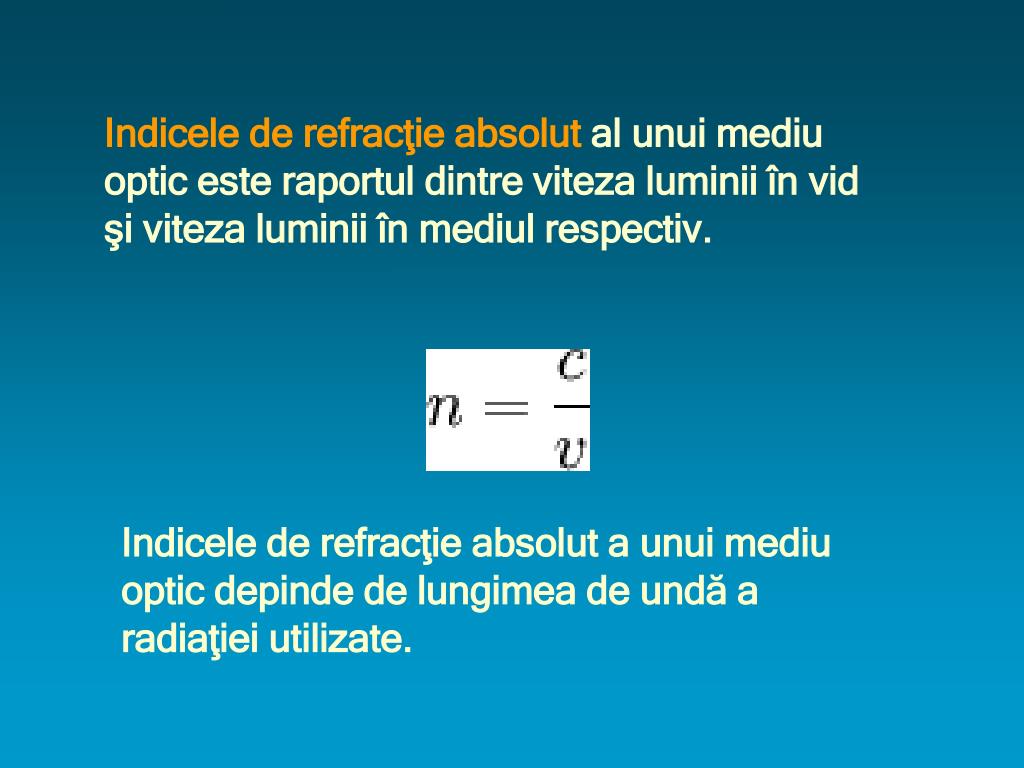 PPT - REFRACŢIA LUMINII PowerPoint Presentation, free download - ID:1151434