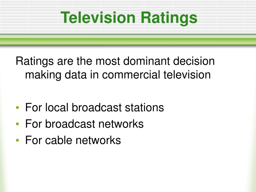 PPT Television Ratings PowerPoint Presentation, free download ID