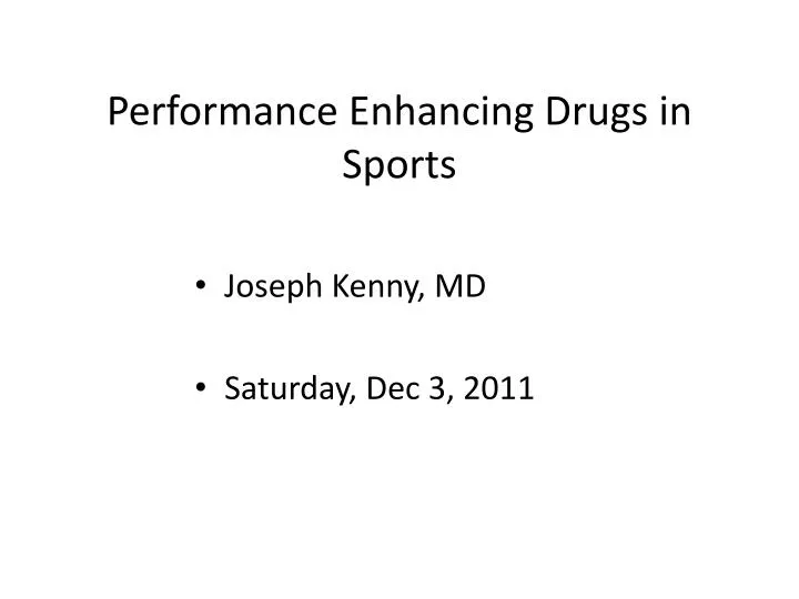 performance enhancing drugs in sports essay