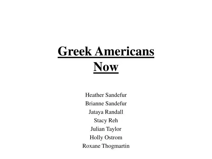 greek americans now n.