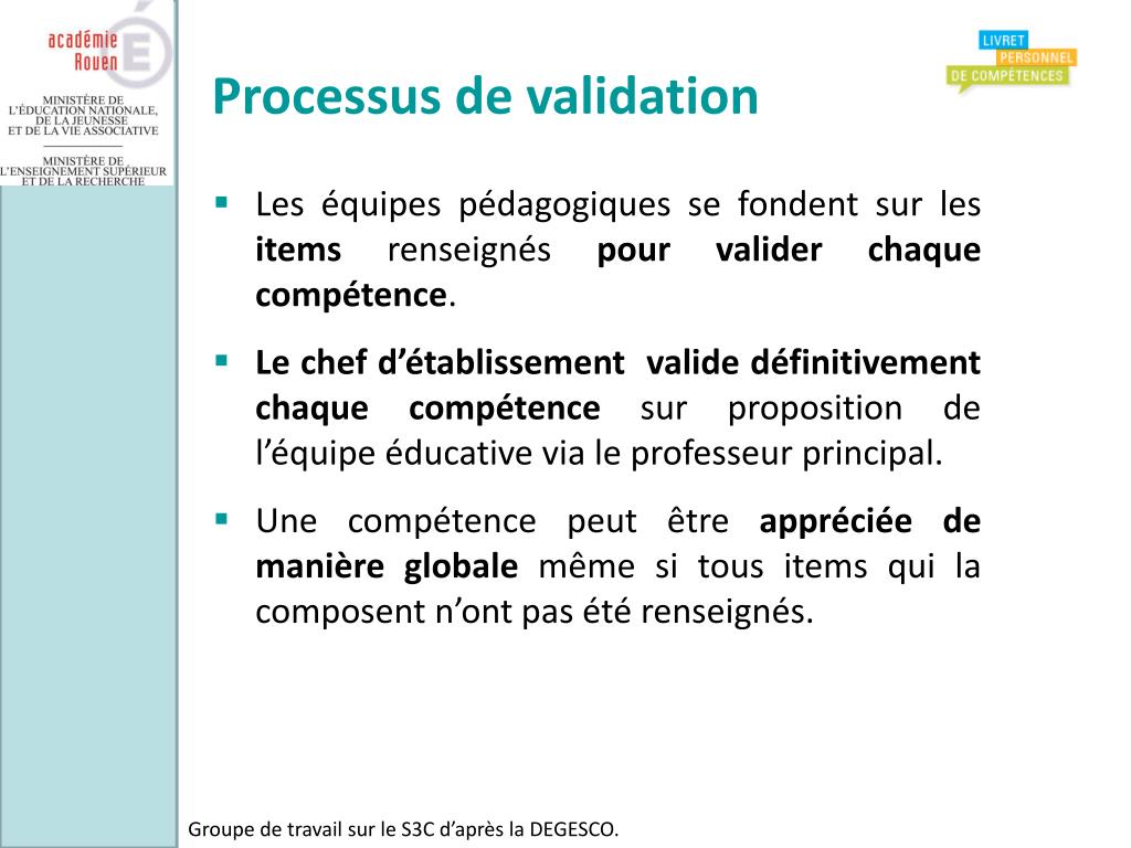 PPT - Mise en œuvre du livret personnel de compétences PowerPoint ...