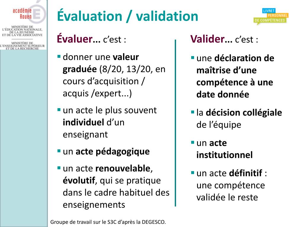 PPT - Mise en œuvre du livret personnel de compétences PowerPoint ...