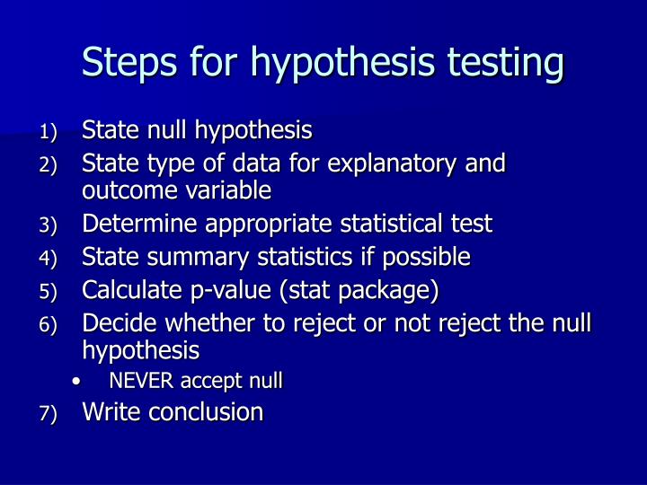 hypothesis testing in biostatistics pdf