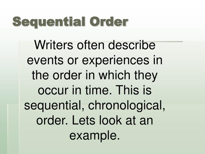 sequential order sequential order