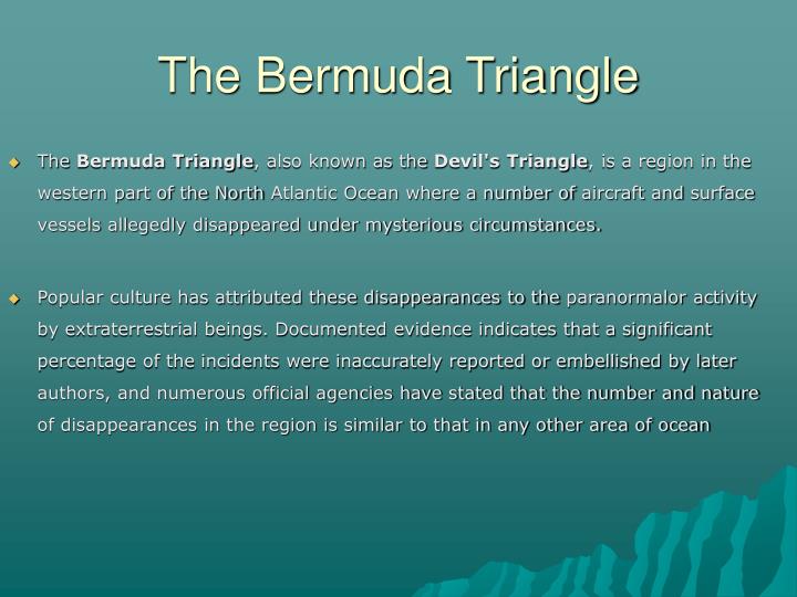 Bermuda triangle paper presentation