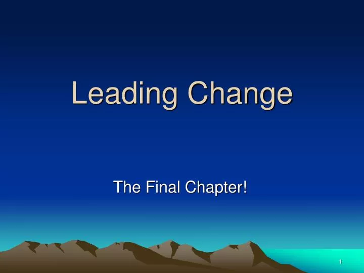 leading change n.