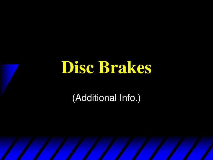 PPT Disc Brakes PowerPoint Presentation, free download ID1153874