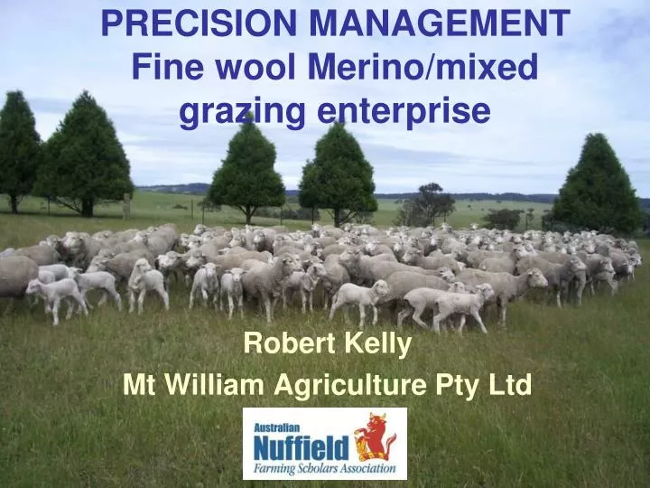 precision management fine wool merino mixed grazing enterprise n.