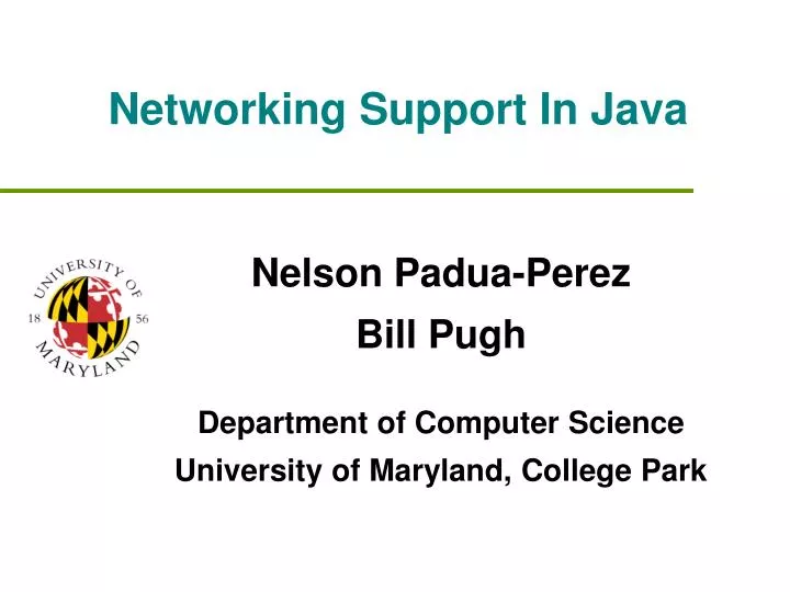 PPT Networking Support In Java PowerPoint Presentation, free download