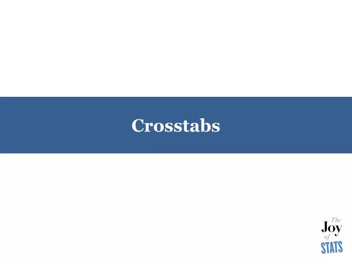 crosstabs n.