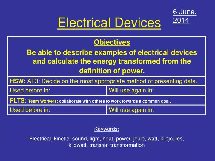 PPT Electrical Devices PowerPoint Presentation, free download ID1155050
