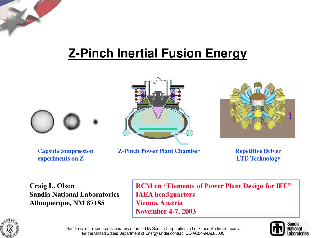 PPT - Z-Pinch Inertial Fusion Energy PowerPoint Presentation, free