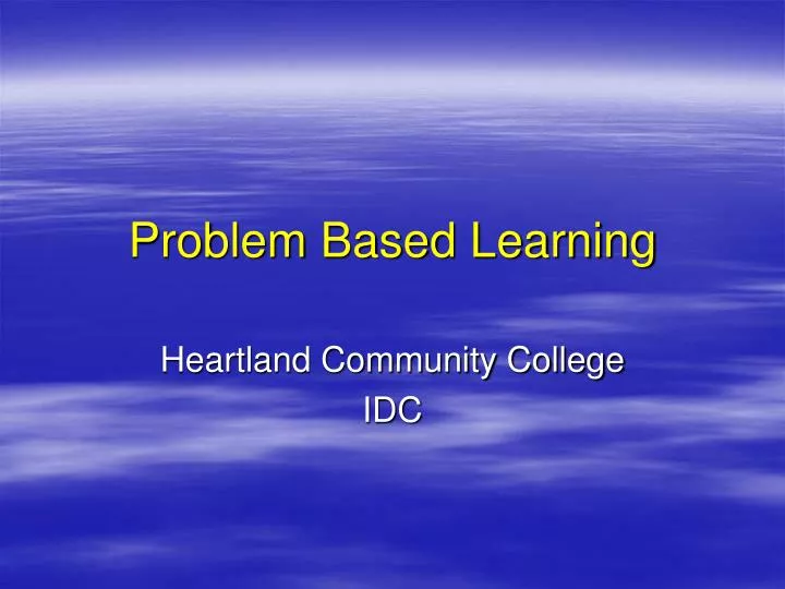 problem based learning n.