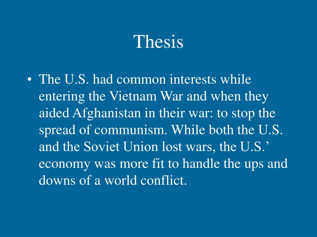 good thesis for cold war