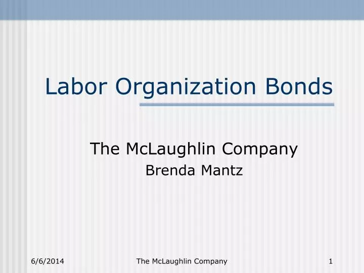 labor organization bonds n.